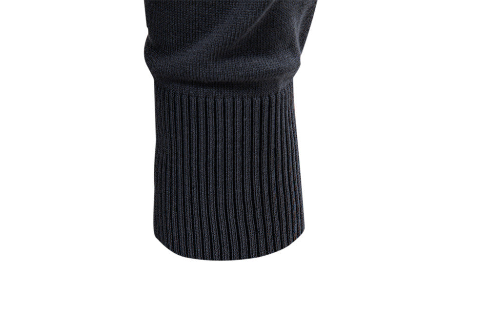 Men’s Jacquard Knit Long Sleeve Polo Shirt