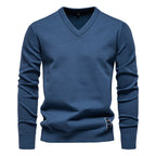 Men’s Cotton V-Neck Knit Sweater
