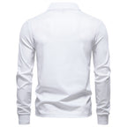 Men’s Cotton Blend Long Sleeve Polo Shirt