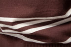 Men’s Striped Long Sleeve Knit Polo Sweater