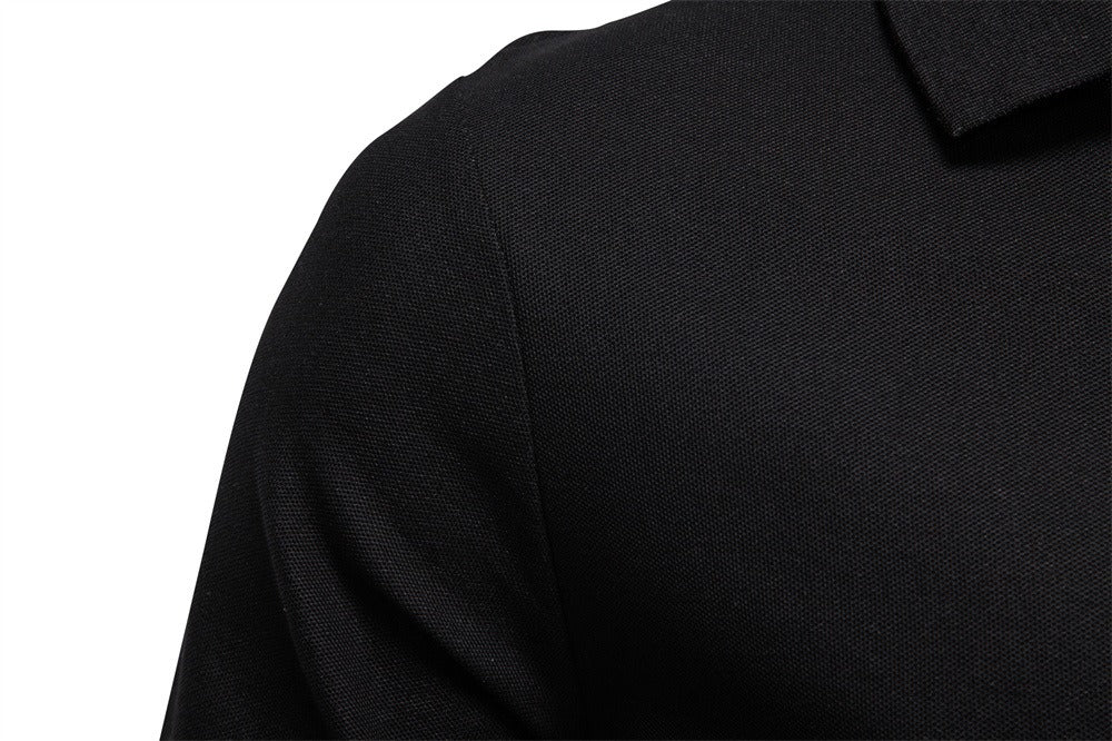 Men’s Cotton Blend Long Sleeve Polo Shirt
