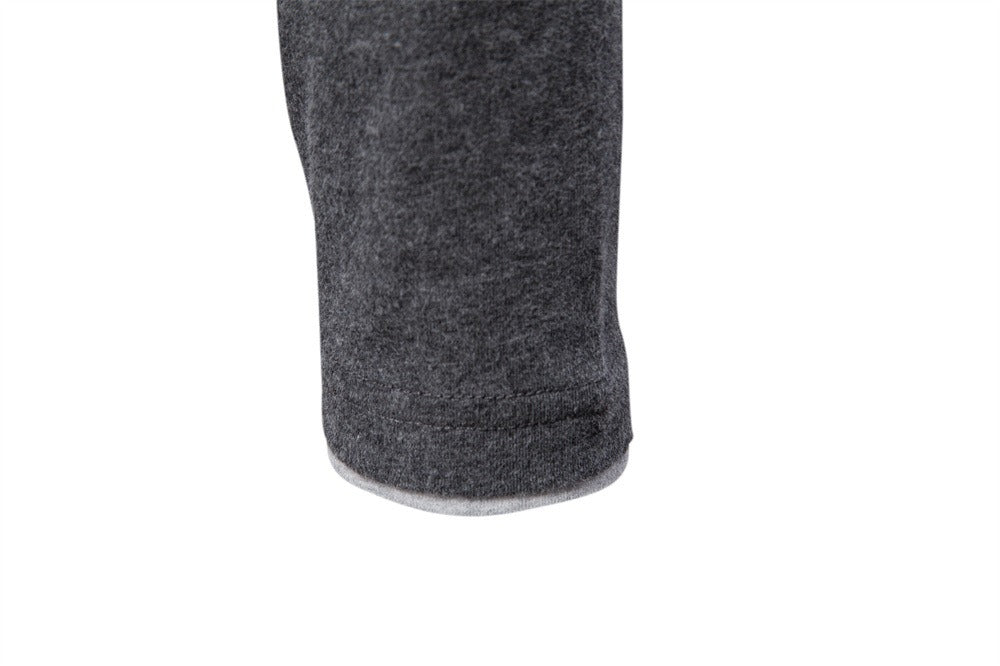 Men’s Contrast V-Neck Long Sleeve T-Shirt
