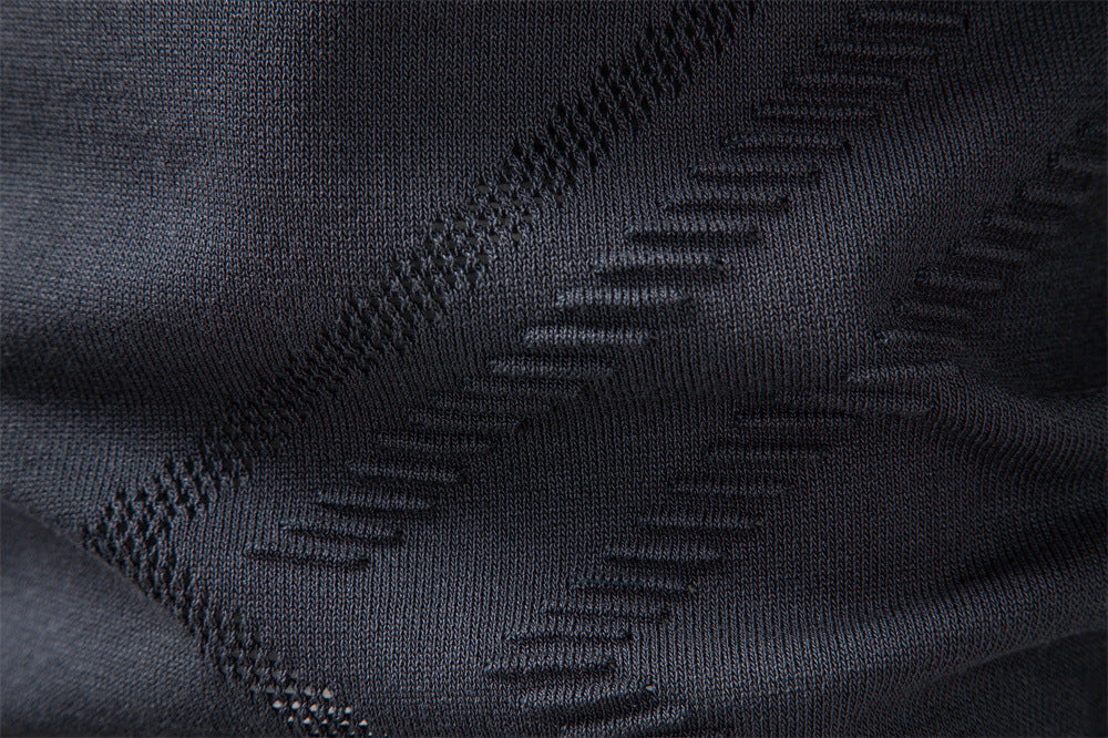 Men’s Jacquard Knit Long Sleeve Polo Shirt