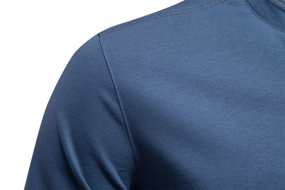 Men’s Long Sleeve Cotton Henley Shirt