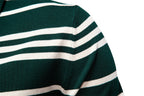 Men’s Striped Long Sleeve Knit Polo Sweater