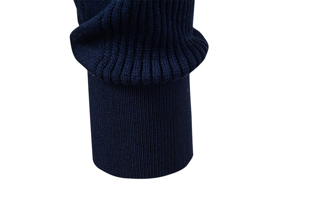 Men’s Contrast Trim Textured Knit Polo Sweater