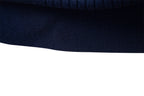 Men’s Contrast Trim Textured Knit Polo Sweater