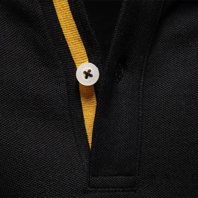 Men’s Cotton Blend Long Sleeve Polo Shirt