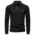 Men’s Cotton Blend Long Sleeve Polo Shirt
