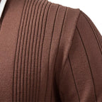 Men’s Contrast Trim Textured Knit Polo Sweater