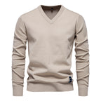 Men’s Cotton V-Neck Knit Sweater