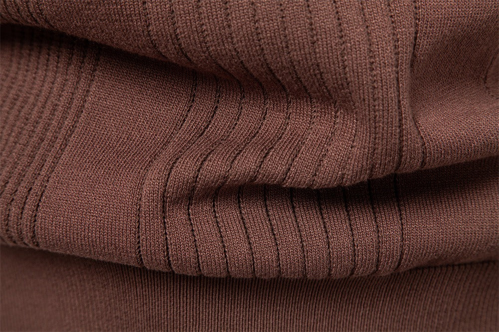 Men’s Contrast Trim Textured Knit Polo Sweater