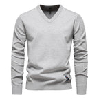 Men’s Cotton V-Neck Knit Sweater
