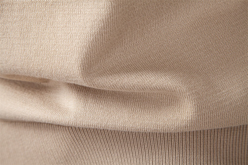 Men’s Jacquard Open Collar Knit Sweater