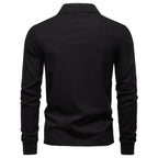 Men’s Cotton Blend Long Sleeve Polo Shirt
