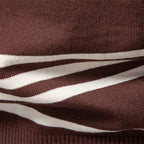 Men’s Contrast Trim Textured Knit Polo Sweater