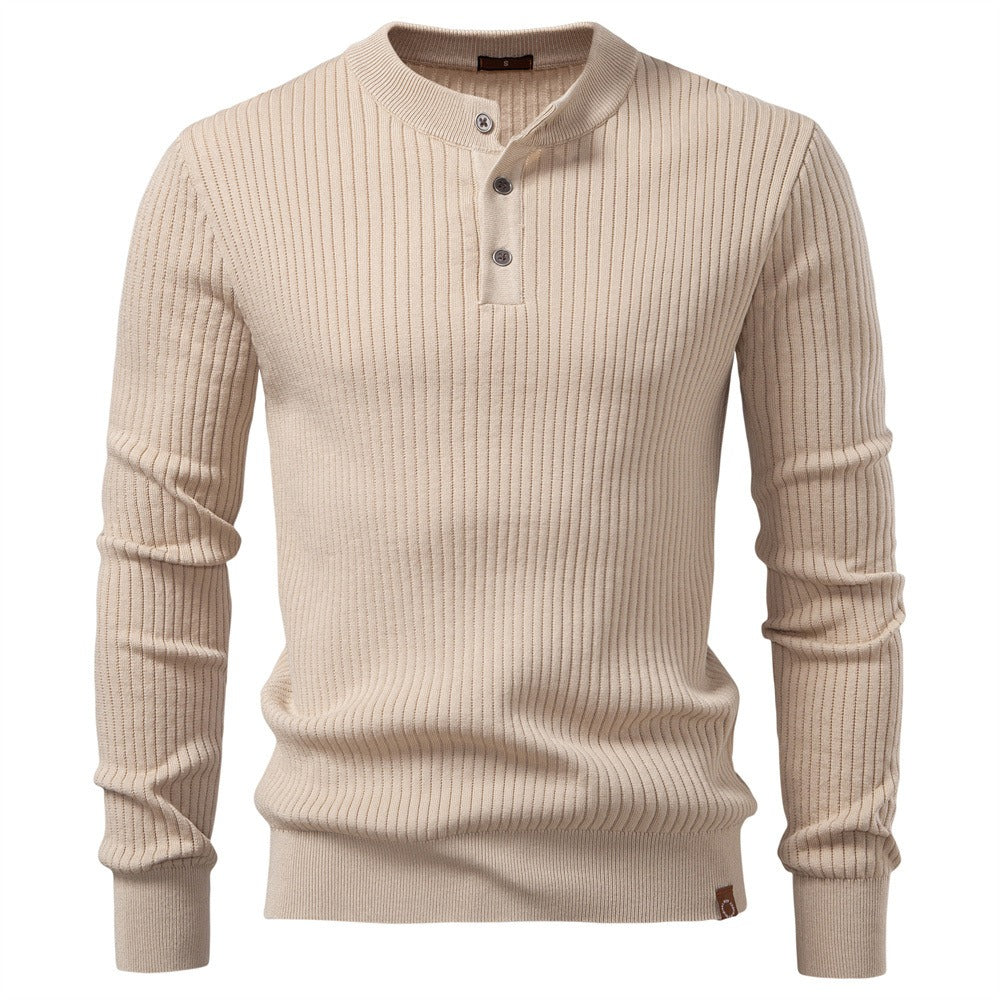 Men’s Ribbed Long Sleeve Knit Sweater
