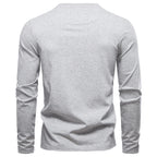 Men’s Long Sleeve Cotton Henley Shirt