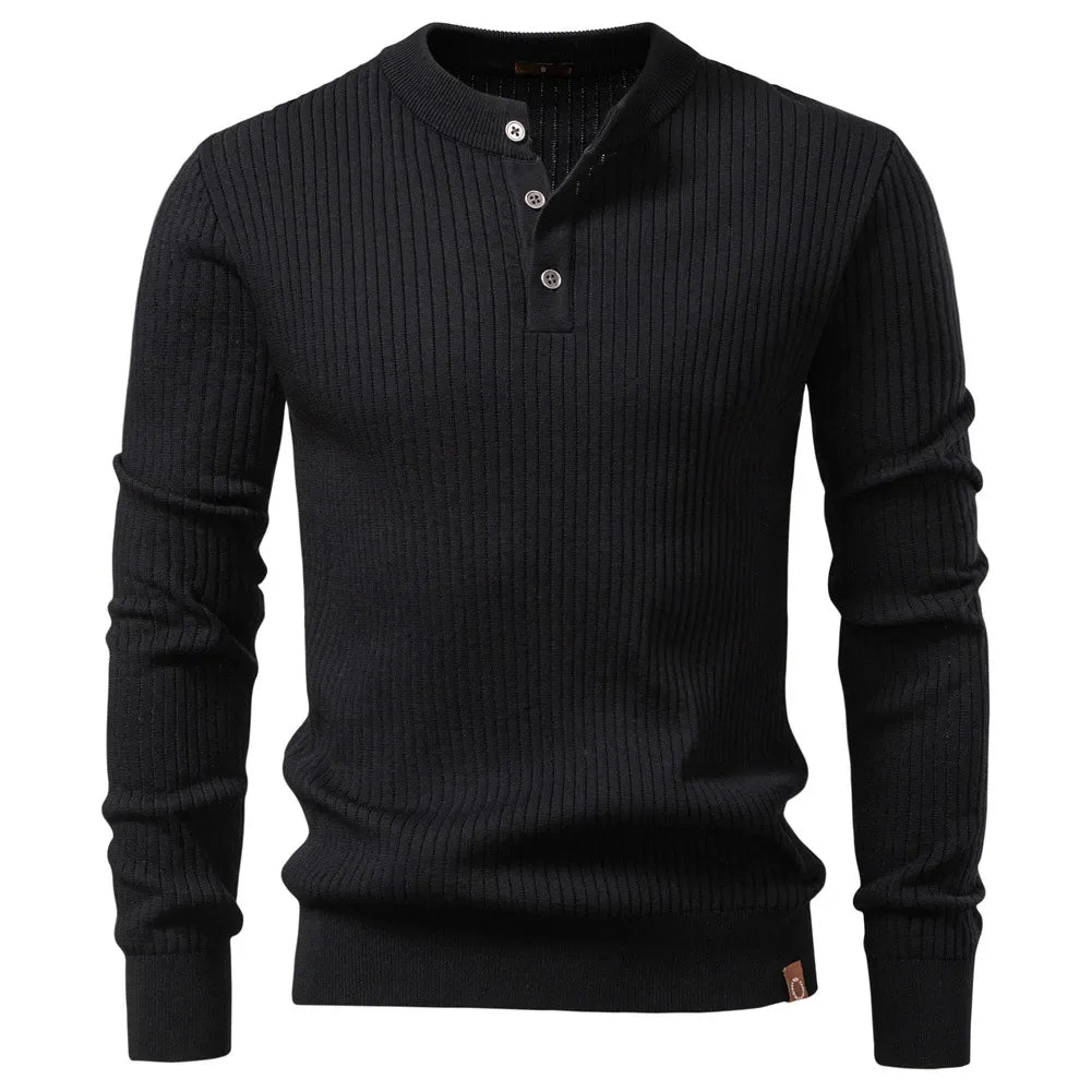 Men’s Ribbed Long Sleeve Knit Sweater