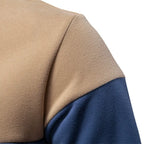 Men’s Colorblock Long Sleeve Polo Sweatshirt