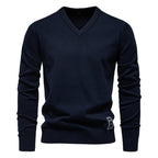 Men’s Cotton V-Neck Knit Sweater