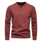 Men’s Cotton V-Neck Knit Sweater