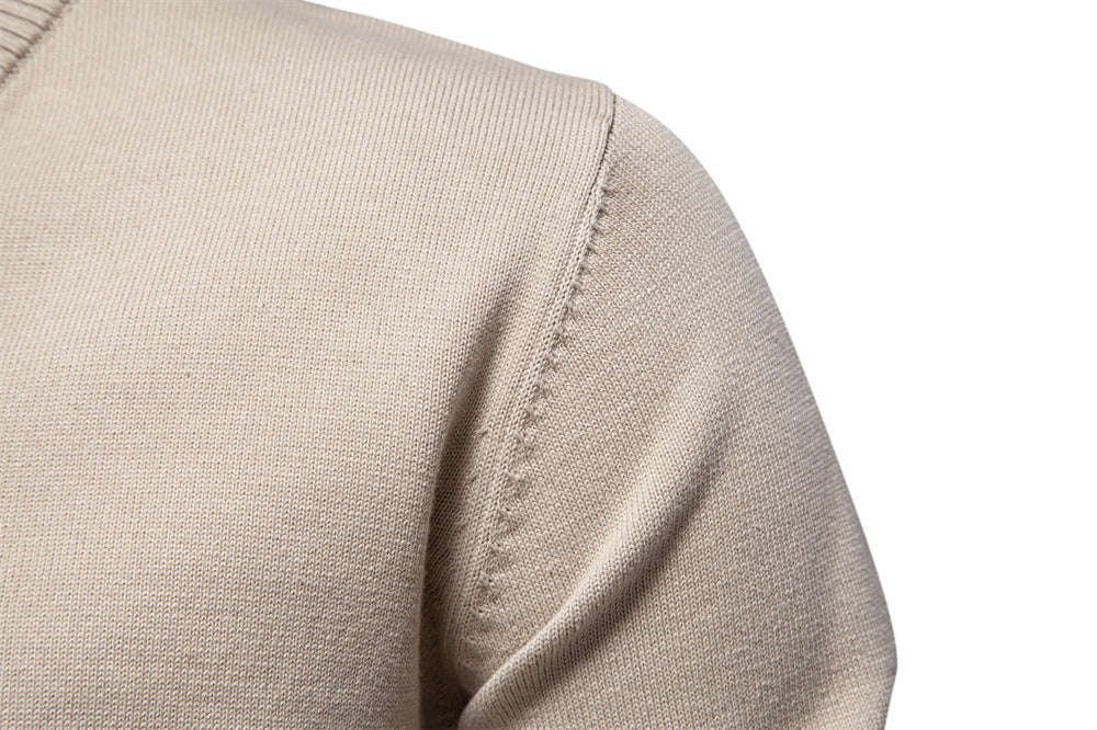 Men’s Cotton V-Neck Knit Sweater