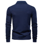 Men’s Cotton Blend Long Sleeve Polo Shirt