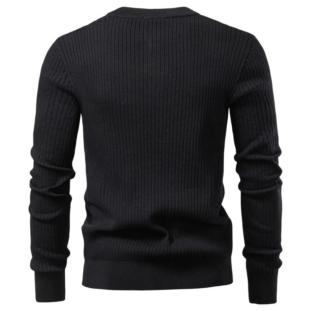 Men’s Ribbed Long Sleeve Knit Sweater