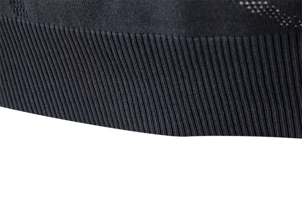 Men’s Jacquard Knit Long Sleeve Polo Shirt