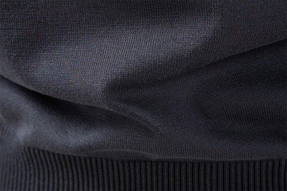 Men’s Jacquard Knit Long Sleeve Polo Shirt
