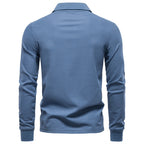 Men’s Cotton Blend Long Sleeve Polo Shirt