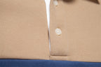 Men’s Colorblock Long Sleeve Polo Sweatshirt