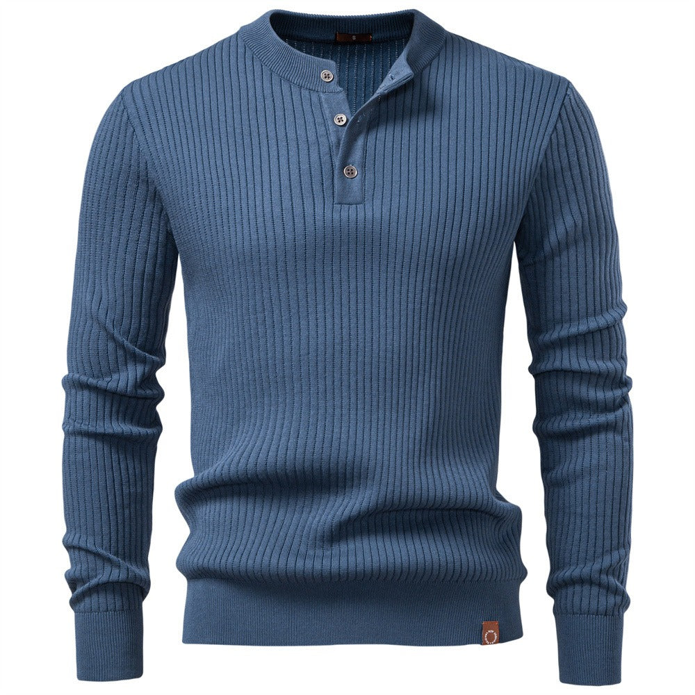 Men’s Ribbed Long Sleeve Knit Sweater