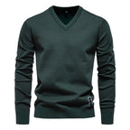 Men’s Cotton V-Neck Knit Sweater