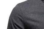 Men’s Contrast V-Neck Long Sleeve T-Shirt