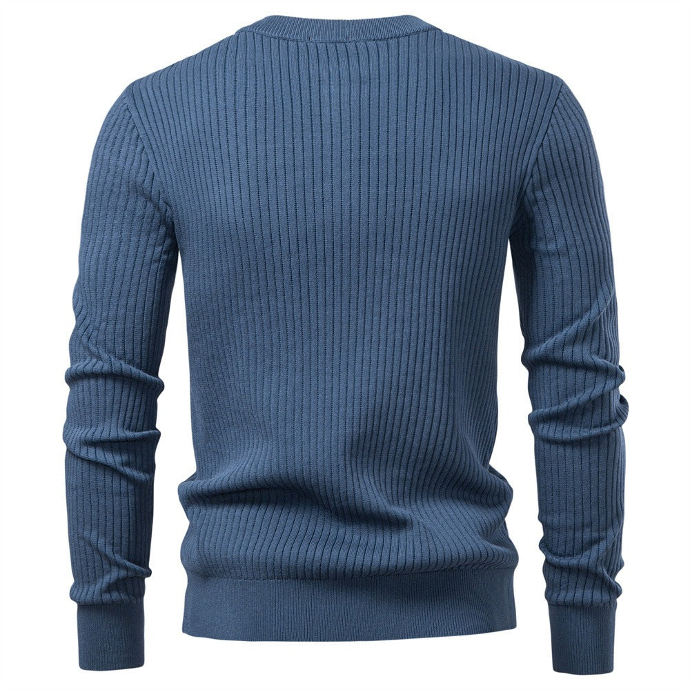 Men’s Ribbed Long Sleeve Knit Sweater