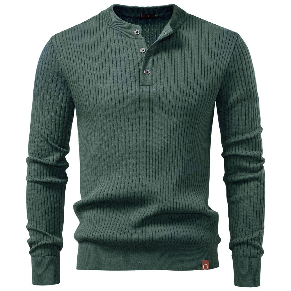 Men’s Ribbed Long Sleeve Knit Sweater