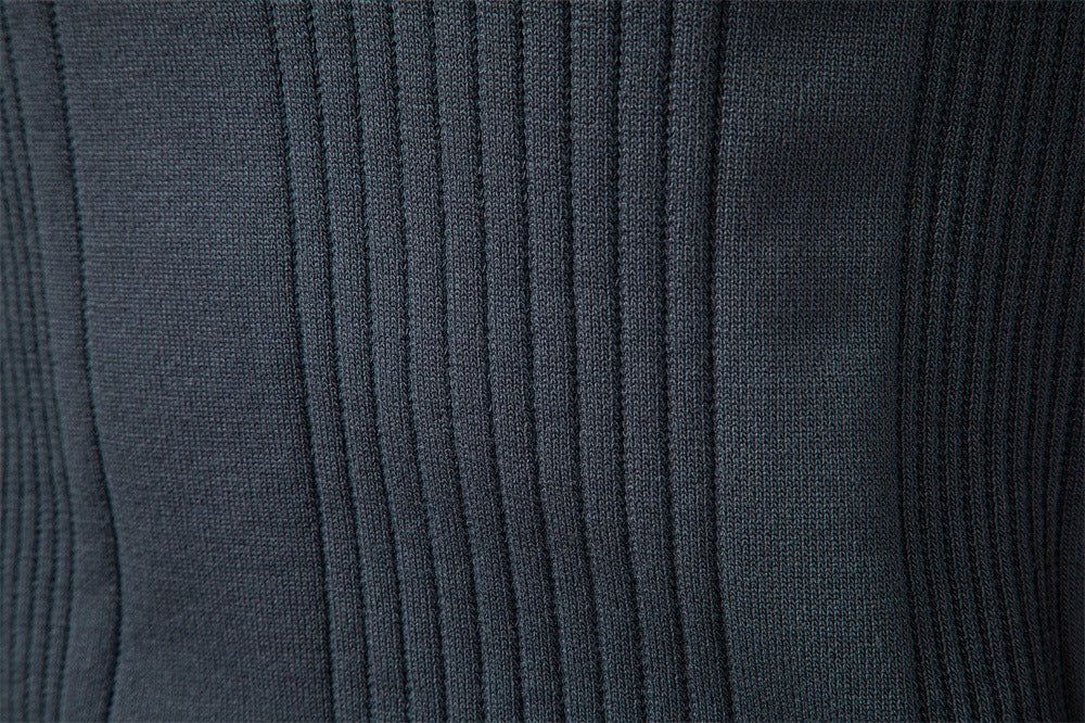 Men’s Contrast Trim Textured Knit Polo Sweater