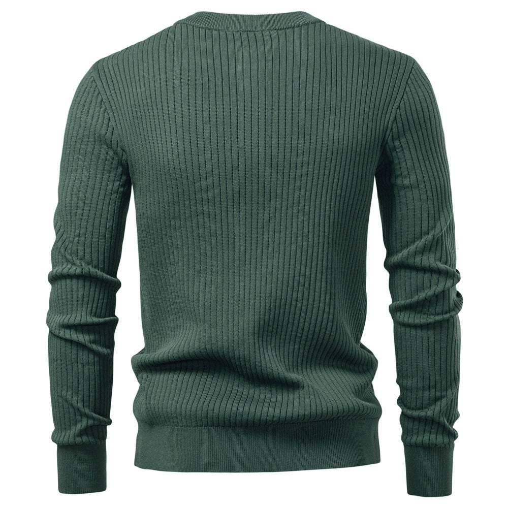 Men’s Ribbed Long Sleeve Knit Sweater