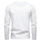 Men’s Long Sleeve Cotton Henley Shirt