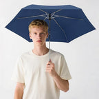 Dark Blue Mini Automatic Travel Umbrella