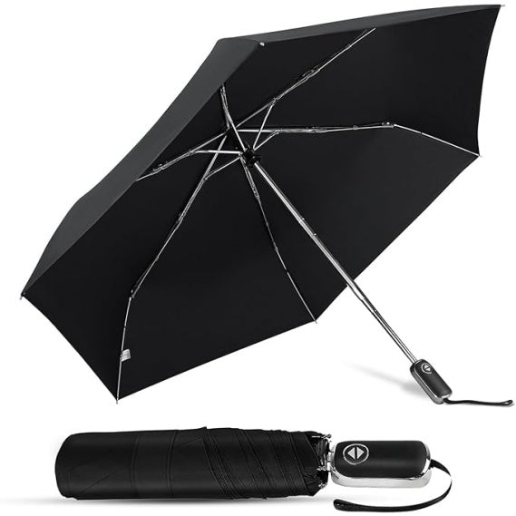 Black Mini Automatic Travel Umbrella