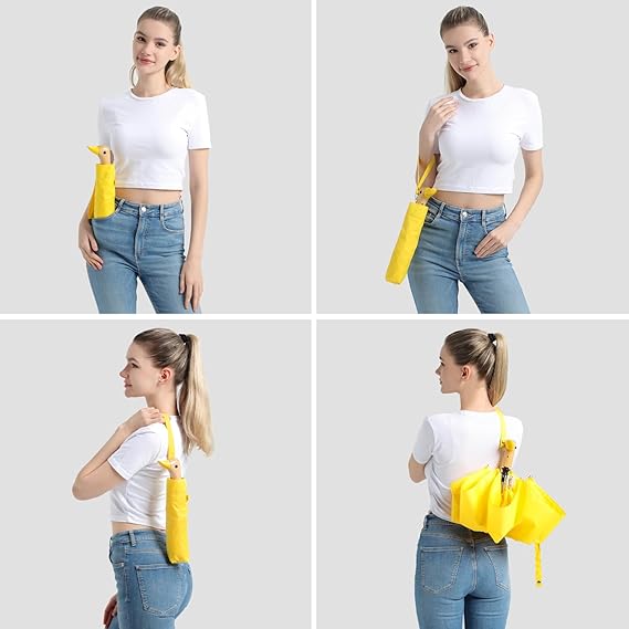 Yellow Duck Compact Automatic Umbrella