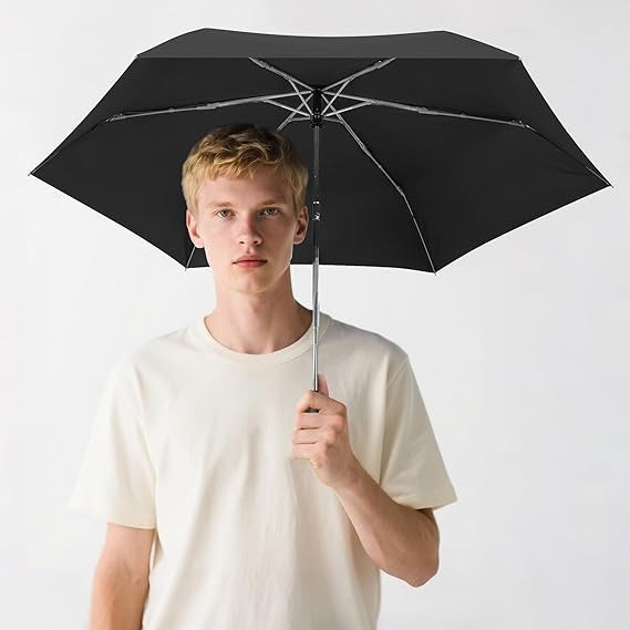 Black Mini Automatic Travel Umbrella